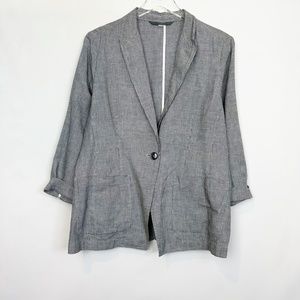 Jigsaw London Black Ivory Cross Hatch Blazer 8